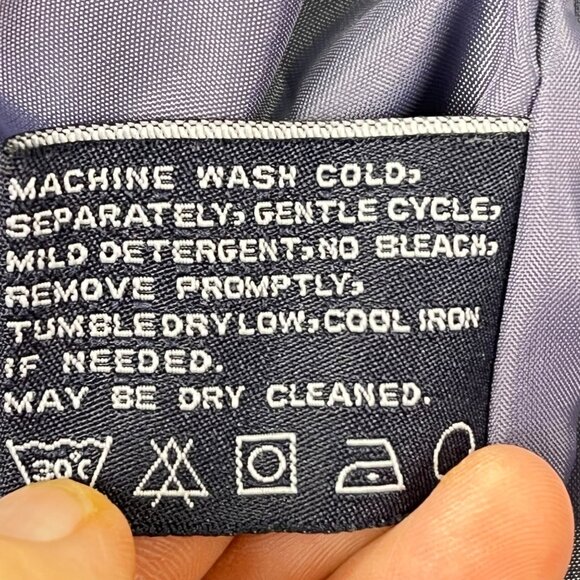 London Fog Mens Lavender & Black Collar Jacket L Nylon & Polyester - Picture 7 of 9